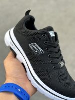 اسکیچرز سایز بزرگ/مشکی سفید/MS بزرگ پا - Image 2