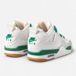 کتونی نایک جردن فور رنگ سبز سفید / کد 406 / JORDAN 4 - تصویر 4