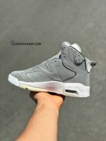 کتونی جردن 6 / نقره ای /شب نما/کد 619 - Image 6