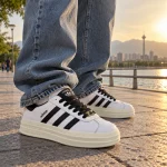 کتونی ساده ونس آدیداس گزل / سفید مشکی - تصویر 6