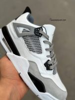 کتونی سایز بزرگ جردن فور /سفید مشکی طوسی/SMT/بزرگ پا/ کد 401 - Image 6