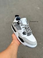 کتونی سایز بزرگ جردن فور /سفید مشکی طوسی/SMT/بزرگ پا/ کد 401 - Image 2