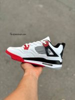 کتونی سایز بزرگ جردن فور / سفید قرمز / بزرگ پا /  کد 400 - تصویر 6