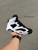 کتونی جردن 6 / سفید مشکی (دورنگ) / کد 620