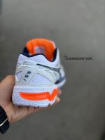 کتونی اسیکس رانینگ سایز بزرگ/سفید بنفش/SB/ بزرگ پا/ کد340 - تصویر 3