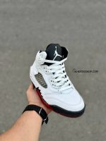 جردن فایو / سفید مشکی قرمز/ کد SMG / 519 - تصویر 5