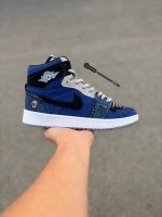 کتونی نایک وودو ساق دار / رنگ سفید آبی کرم / کد 204