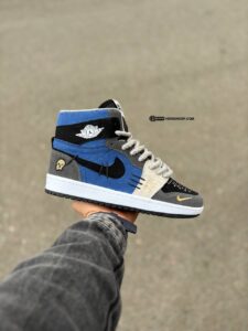 کتونی نایک وودو ساق دار آبی طوسی مشکی