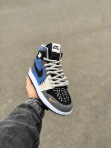 کتونی نایک وودو ساق دار آبی طوسی مشکی - Image 4