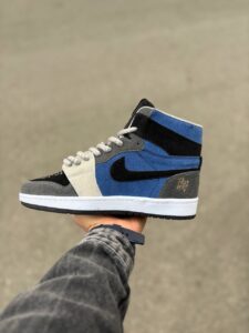 کتونی نایک وودو ساق دار آبی طوسی مشکی - Image 5