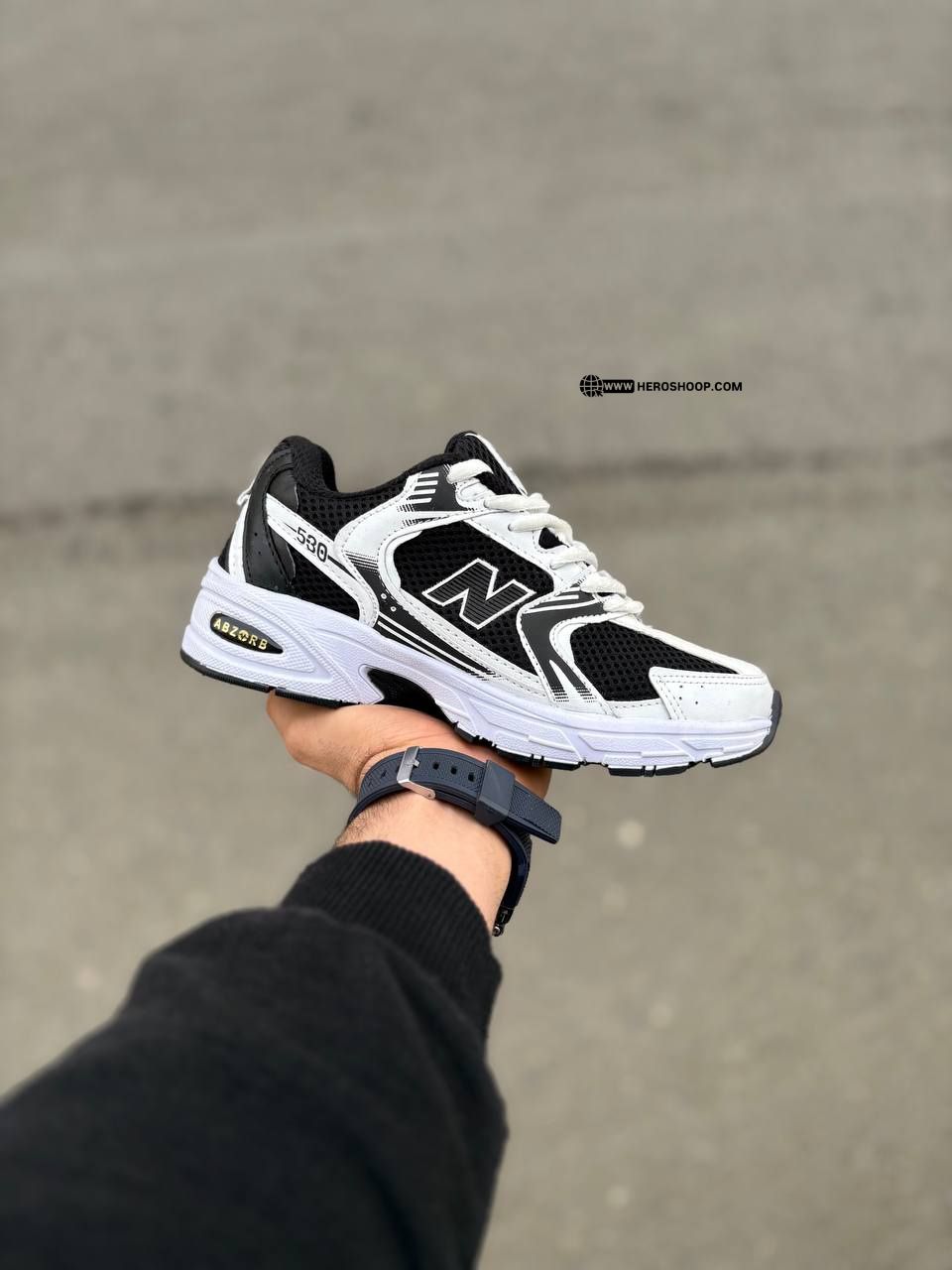 کتونی نیوبالانس 530 / رنگ سفید مشکی