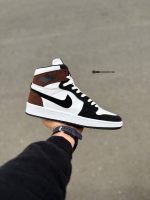 جردن وان ساقدار / رنگ سفید مشکی پشت قهوه ای