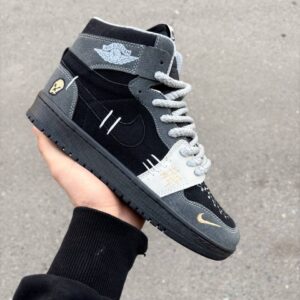 کتونی نایک وودو ساقدار مشکی طوسی / 1554