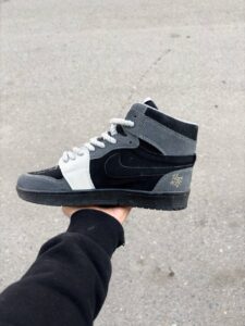 کتونی نایک وودو ساقدار مشکی طوسی / 1554 - Image 3