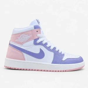 High-top-Jordan-1-sneakers-white-and-purple-with-pink-heel-Sizes-37–40-Code-27201-heroshoop.com-view1.webp