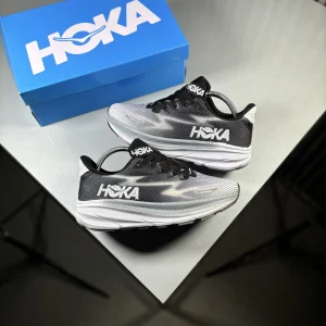 Hoka-model-comfortable-running-shoes-black-white-gray-heroshoop.webp