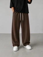 Baggy-style-fabric-pants-premium-Oisou-fabric-brown-color-heroshoop.webp