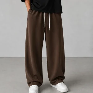 Baggy-style-fabric-pants-premium-Oisou-fabric-brown-color-heroshoop.webp