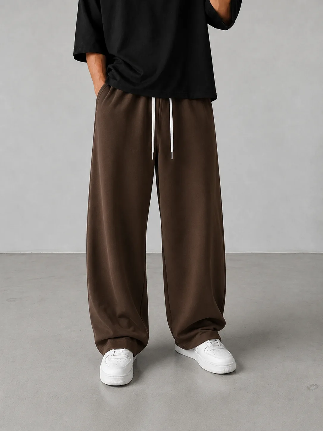 Baggy style fabric pants premium Oisou fabric brown color heroshoop Baggy-style-fabric-pants-premium-Oisou-fabric-brown-color-heroshoop.webp