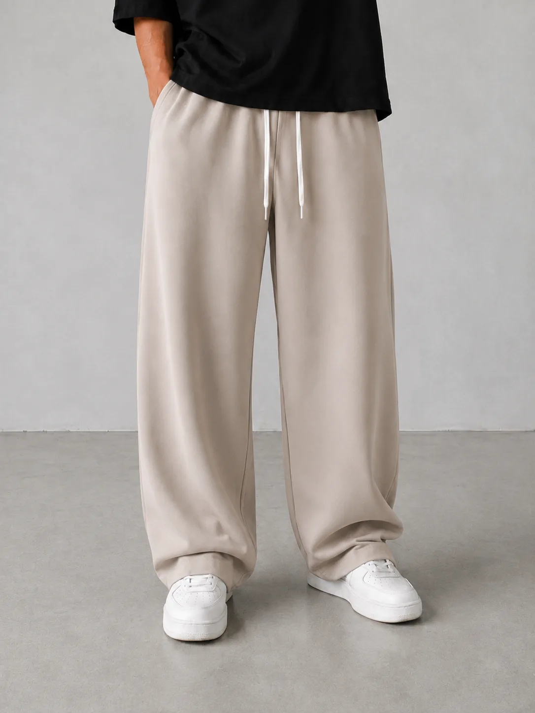 Baggy style fabric pants premium Oisou fabric cream color heroshoop Baggy-style-fabric-pants-premium-Oisou-fabric-cream-color-heroshoop.webp