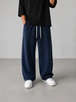 Baggy-style-fabric-pants-premium-Oisou-fabric-navy-color-heroshoop.webp