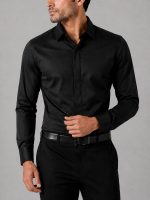 Formal-men-shirt-Tetron-fabric-hidden-button-black-color-heroshoop.jpg