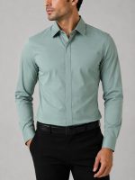Light-cedar-green-formal-men-shirt-with-hidden-buttons-heroshoop.jpg
