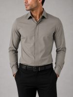 Men-Stone-Gray-Slim-Fit-Hidden-Button-Shirt-heroshoop.jpg