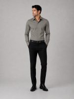 Men-Stone-Gray-Slim-Fit-Hidden-Button-Shirt-heroshoop-view-1.jpg