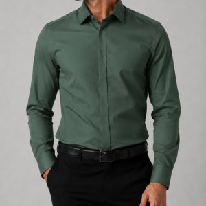 Men-formal-jade-green-shirt-with-hidden-buttons-heroshoop.jpg