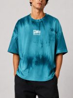Turquoise-colored-watercolor-biscuit-pattern-cotton-sports-t-shirt-heroshoop.jpg