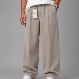 Men-baggy-cocoon-style-fabric-pants-Lyocell-fabric-Khaki-heroshoop.webp