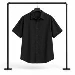 Mens-Lyocell-Shirt-Short-Sleeve-Black-heroshoop.com-view4.webp