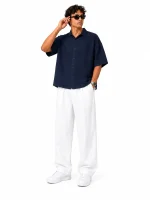 Mens-Lyocell-shirt-Navy-blue-heroshoop.com-view2.webp