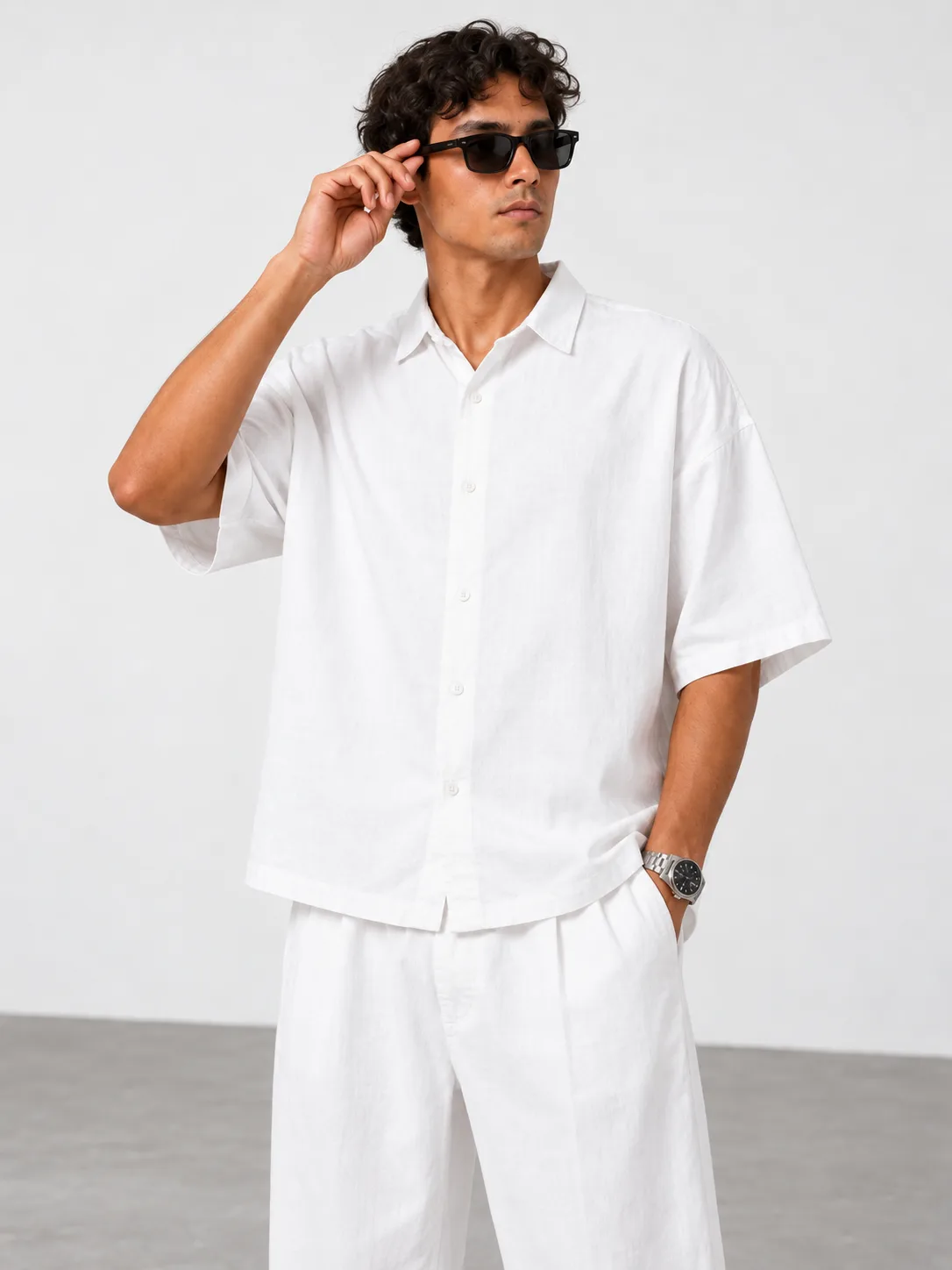 Men's Lyocell shirt White heroshoop.com view1 Mens-Lyocell-shirt-White-heroshoop.com-view1.webp