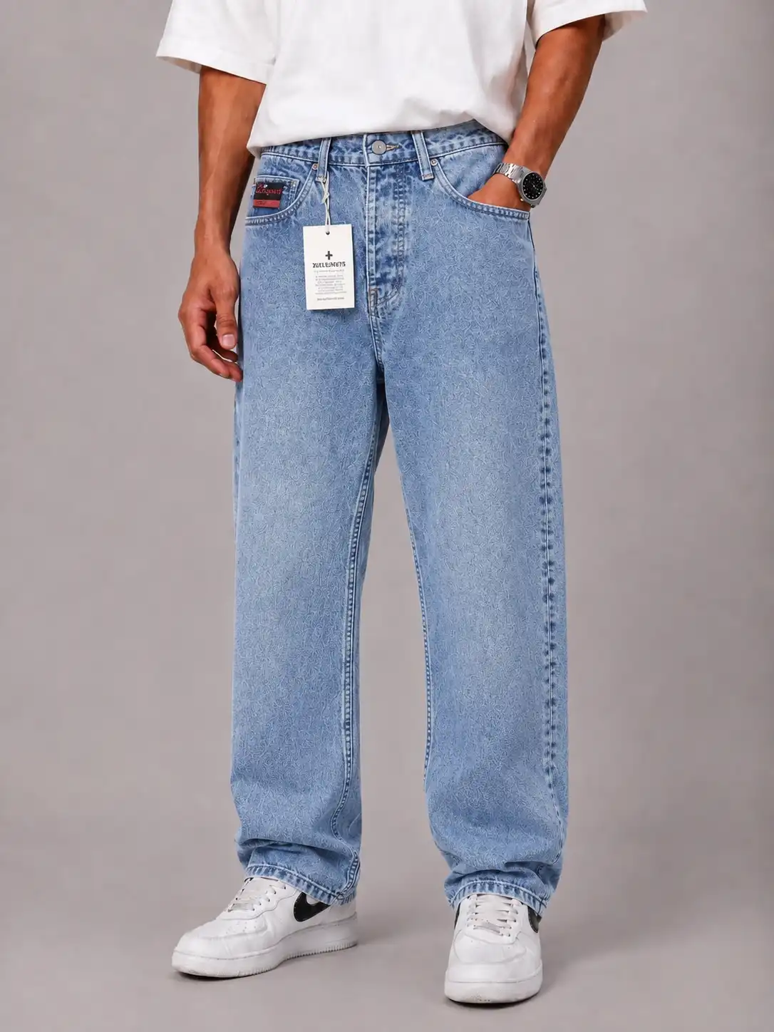 Mom style jeans light blue heroshoop شلوار جین مام استایل / آبی روشن / کد 9/12/5 - Image 1