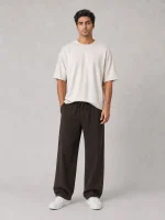 Natural-Lyocell-fabric-half-bag-pants-long-length-108-brown-color-heroshoop-view-1.webp
