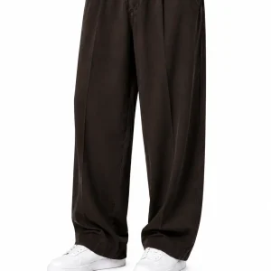 Natural-Lyocell-fabric-semi-bag-trousers-Long-length-108-cm-Brown-color-heroshoop.com-view1.webp