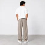 Natural-Lyocell-fabric-semi-bag-trousers-Long-length-108-cm-Khaki-color-heroshoop.com-view3.webp