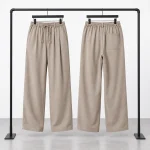 Natural-Lyocell-fabric-semi-bag-trousers-Long-length-108-cm-Khaki-color-heroshoop.com-view4.webp