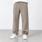 Natural-Lyocell-fabric-semi-bag-trousers-Long-length-108-cm-Solid-cream-color-heroshoop.com-view1.webp
