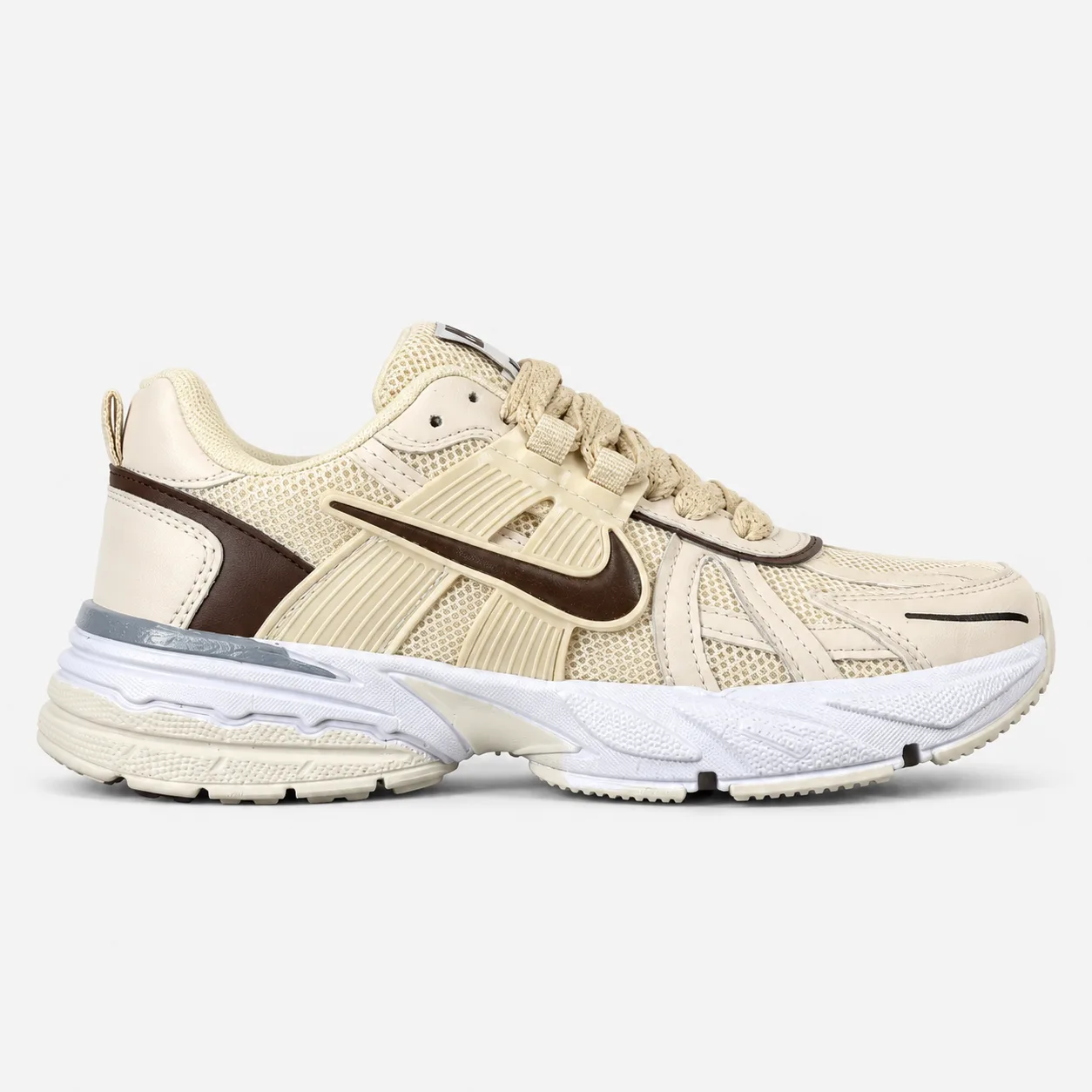 Nike V2K Running & Casual Sneakers Cream-Brown Code 2605 www.heroshoop.com View 1 Nike-V2K-Running-Casual-Sneakers-Cream-Brown-Code-2605-www.heroshoop.com-View-1.webp