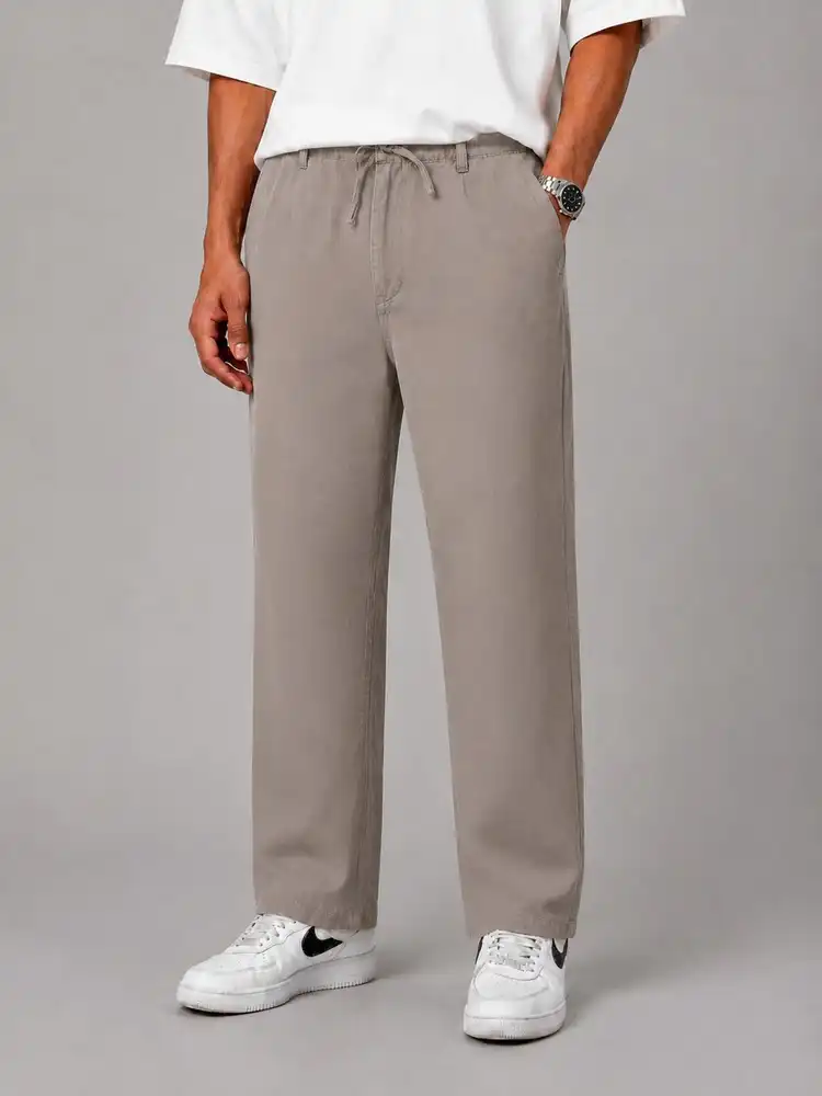 Simple baggy style fabric pants Cream color 2nd grade lyocell fabric Suitable for the season heroshoop Simple-baggy-style-fabric-pants-Cream-color-2nd-grade-lyocell-fabric-Suitable-for-the-season-heroshoop.webp