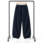 Baggy-style-joggers-with-elastic-waistband-convertible-cuffs-two-way-hem-premium-3-thread-cotton-fabric-length-110-cm-navy-blue-code-8005-www.heroshoop.com-view-8.webp