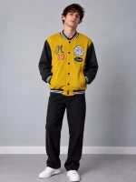 Boxy-fit-bomber-style-sweatshirt-with-embroidery-Orange-Brushed-3-thread-cotton-French-terry-www.heroshoop.com-view-3.webp