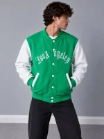 Heavyweight-French-terry-bomber-sweatshirt-Embroidered-print-Pale-green-WWW.HEROSHOOP.COM-view-1.webp