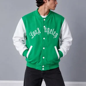 Heavyweight-French-terry-bomber-sweatshirt-Embroidered-print-Pale-green-WWW.HEROSHOOP.COM-view-1.webp