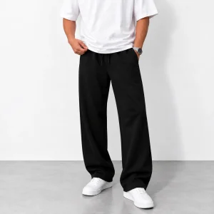 Mens-Natural-Lyocell-Trousers-Baggy-Fit-Black-Length-110-heroshoop.com-View-1.webp