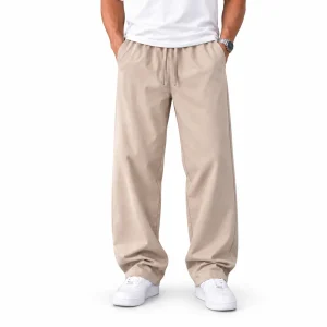 Mens-natural-Lyocell-trousers-Baggy-style-Khaki-Length-110-heroshoop.com-view-1.webp