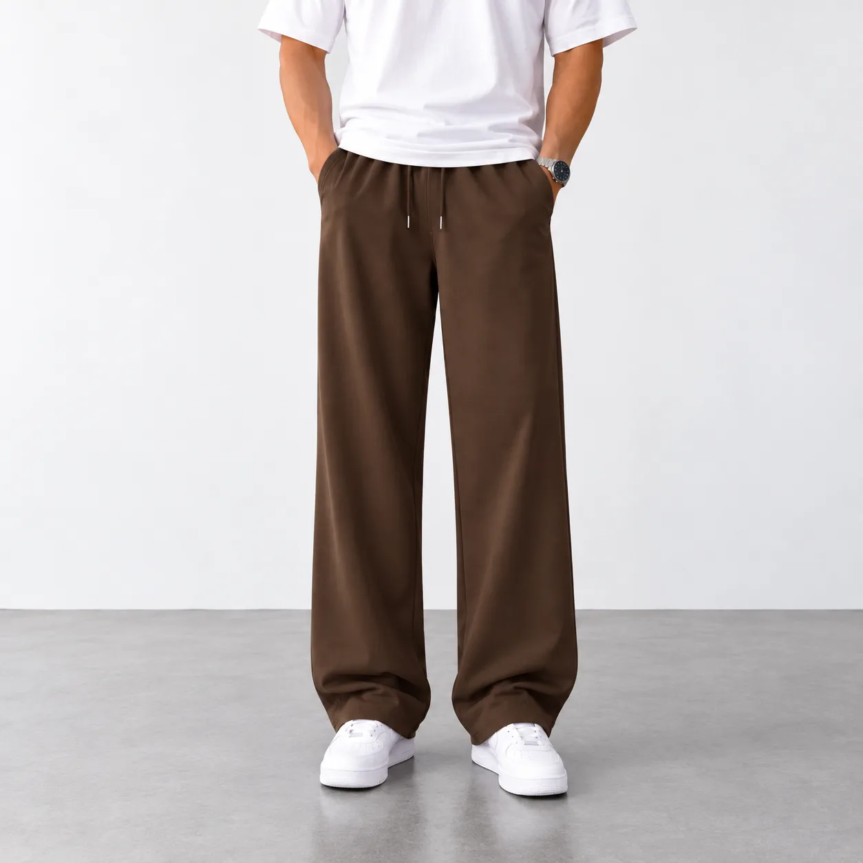 Men's natural Lyocell trousers Mom fit Dark brown Length 110 heroshoop.com view 1 Mens-natural-Lyocell-trousers-Mom-fit-Dark-brown-Length-110-heroshoop.com-view-1-1.webp